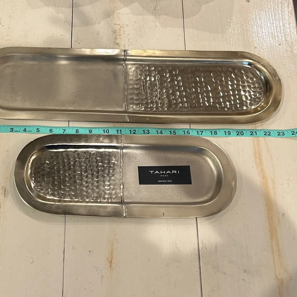 Tahari Elegant Gold Vanity Tray Set